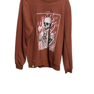 OTTO Men's Rust Graphic Crewneck Sweater